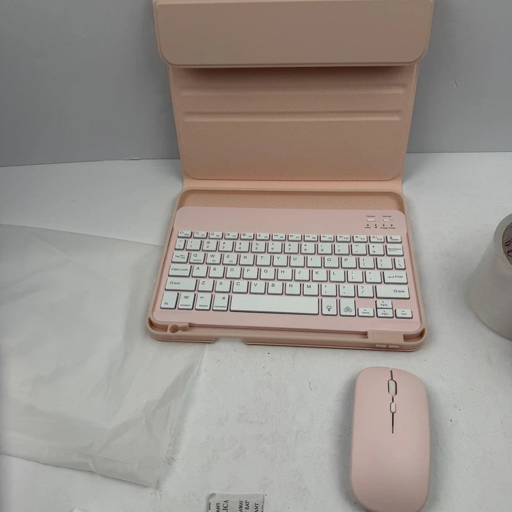 RAYMCRAFT Keyboard Case Mouse Combo IPad 10th Gen A16 11 Pink Magnetic Bluetooth